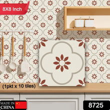 Peel and Stick Floor Tiles Kitchen / Bathroom Backsplash Sticker Detachable Waterproof DIY Tile Stickers for Wall Decoration Tiles Home Decoration (8x8 Inch / 10 Pcs Set) - justgrabit.in | Just Grab It
