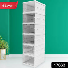 6 - Layer Stackable Foldable Storage Organizer Cart for Clothes, Kitchen, Closet & Bathroom - justgrabit.in | Just Grab It