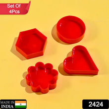 Cookie Cutter with Shape Heart Round Star and Flower (4 Pack) - Justgrabit Inc.