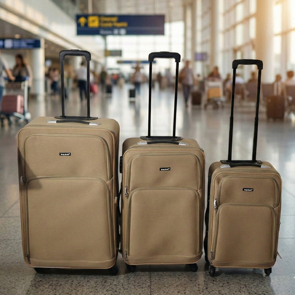 3 In 1 Soft side Trolley Luggage Set 3 Piece - justgrabit.in | Just Grab It