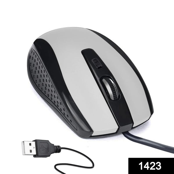 Wired Mouse for Laptop and Desktop Computer PC With Faster Response Time (Silver) - Justgrabit Inc.