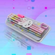 Cute Rabbit Bear Drawing Graphite Writing Pencil Set with Pencil Sharpener & Eraser, Pencil and Eraser Set with Eraser for Kids, for Girls, Fancy School Stationary, Birthday Party Return Gift (14 Pc Set) - justgrabit.in | Just Grab It