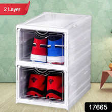 Stackable Multifunctional Storage, for Clothes Foldable Drawer Shelf Basket Utility Cart Rack Storage Organizer Cart for Kitchen, Pantry Closet, Bedroom, Bathroom, Laundry (2 / Layer 1 Pc) - justgrabit.in | Just Grab It