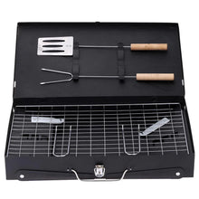Stainless Steel Briefcase Style Barbecue Grill Toaster (Medium, Black) - justgrabit.in | Just Grab It