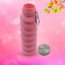 Foldable Silicone Leak Proof Sports Travel Water Bottle for Gym Hiking 1 Pc 24 cm - justgrabit.in | Just Grab It