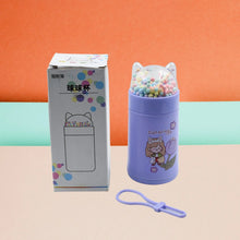 Girl Glass Water Bottle for School with Kid Sparkle Strap Cat Lid Sequins Glitter Glass Cup Birthday Gift Children 350ml (MOQ : - 75 pc) - justgrabit.in | Just Grab It