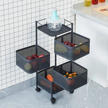 Metal High Quality Kitchen Trolley Kitchen Organizer Items and Kitchen Accessories Items for Kitchen Rack Square Design for Fruits & Vegetable Onion Storage Kitchen Trolley with Wheels (4 Layer) - justgrabit.in | Just Grab It
