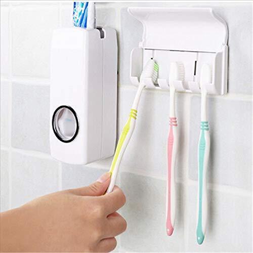 Toothpaste Dispenser & Tooth Brush Holder - justgrabit.in | Just Grab It
