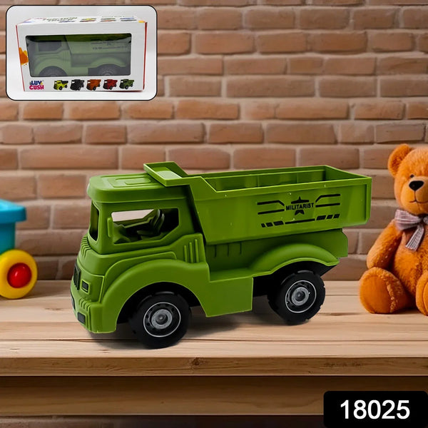 Friction Powered Dumper Toy Truck For Kids | With Opening Container Feature | Strong & Durable Plastic Material | Indoor & Outdoor Play Birthday Gift for Baby Boys & Girls (1 Pc) - Justgrabit Inc.