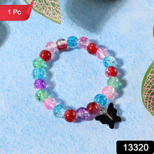 Premium Multicolor Crackle - Bead Stretch Bracelet (1 Pc) - justgrabit.in | Just Grab It