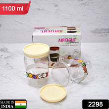 Air Tight Kitchen Storage Container (Approx - 1100Ml, Set of 2pcs) - justgrabit.in | Just Grab It