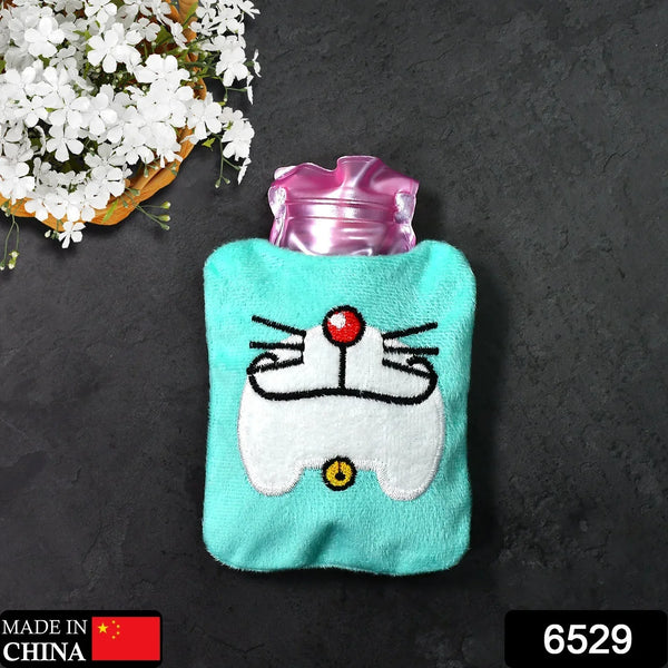 Doremon Cartoon Small Hot Water Bag with Cover for Pain Relief - Justgrabit Inc.