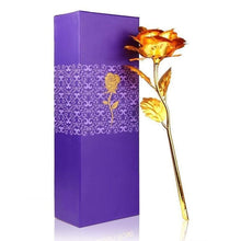 24K Artificial Golden Rose / Gold Red Rose with Gift Box (10 inches) - justgrabit.in | Just Grab It