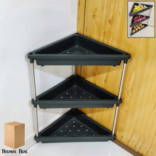 3 - Layer Multipurpose Plastic Corner Storage Rack - Justgrabit Inc.