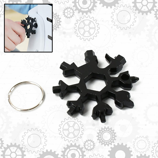 Durable 18 - in - 1 Snowflake Multi - Tool – Portable Bottle Opener, Screwdriver & Wrench - justgrabit.in | Just Grab It