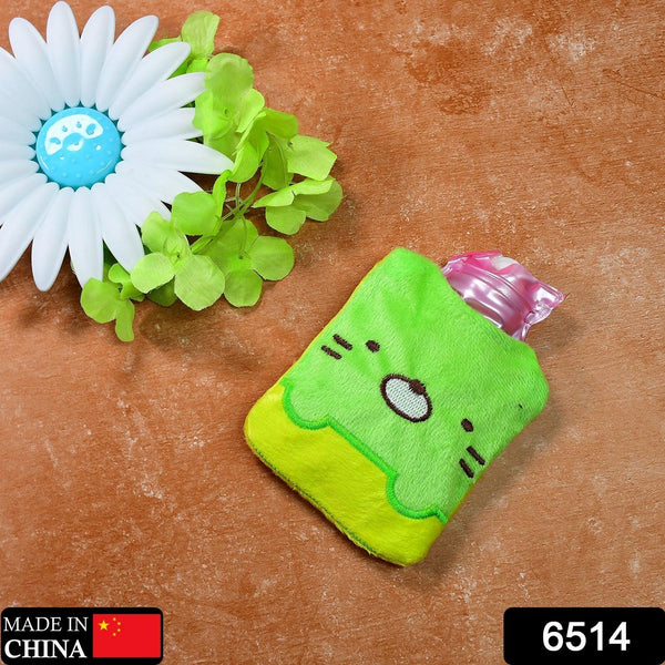 Green Kitty Hot Water Bag with Cover for Pain Relief & Warmth - Justgrabit Inc.