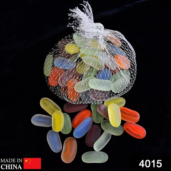 Glass Gem Stone, Flat Round Marbles Pebbles for Vase Fillers, Attractive pebbles for Aquarium Fish Tank. - Justgrabit Inc.
