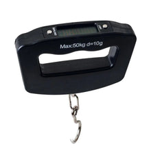 Black Digital Portable Luggage Scale with LCD Backlight (50 kg) - Justgrabit Inc.
