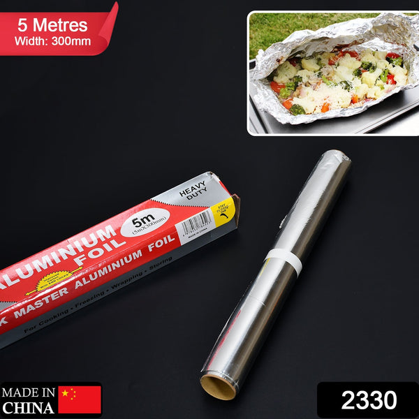 Heavy Duty Non - Stick Aluminum Foil Roll for Baking & Grilling (5m x 300mm) - justgrabit.in | Just Grab It