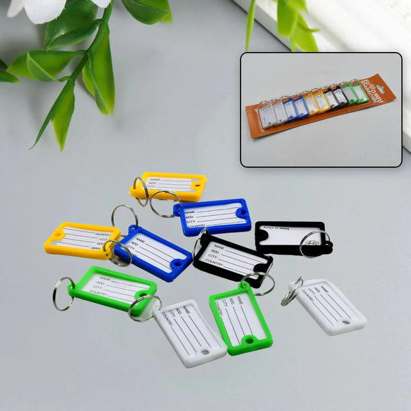 Wallet Keychain 10 pcs Set Plastic Key Custom Key Tags Key Ring Tags Numbered Key Tags Tags with Backpack Keychain - justgrabit.in | Just Grab It
