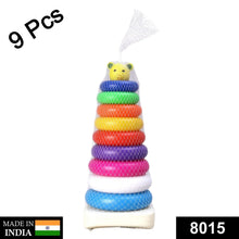 Plastic Baby Kids Teddy Stacking Ring Jumbo Stack Up Educational Toy 9pc - Justgrabit Inc.
