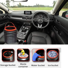 Foldable Storage Bucket , Water Container & Dustbin Multiuse Bucket For Home , Car & Kitchen Use Bucket - justgrabit.in | Just Grab It