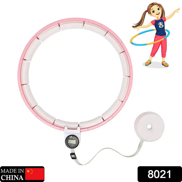 Fitness Adjustable Detachable Fitness Hula Hoop Ring Smart Round Count & Weight Loss Gym Equipment Exercise Smart Hula Hoops - justgrabit.in | Just Grab It