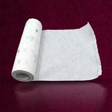 Non Woven Reusable and Washable Kitchen Printed Tissue Roll Non - stick Oil Absorbing Paper Roll Kitchen Special Paper Towel Wipe Paper Dish Cloth Cleaning Cloth 45 sheets - justgrabit.in | Just Grab It