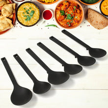Multipurpose Silicone Spoon, Silicone Basting Spoon Non - Stick Kitchen Utensils Household Gadgets Heat - Resistant Non Stick Spoons Kitchen Cookware Items For Cooking and Baking (6 Pcs Set) - justgrabit.in | Just Grab It