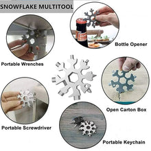 Durable & Portable 18 in 1 Snowflake Multi - Tool, Snowflake Bottle Opener Flat Phillips Screwdriver Kit Wrench - justgrabit.in | Just Grab It