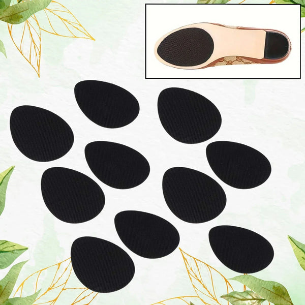 Non - Slip Shoe Pads, Rubber Shoe Sole Protector Pads, Self - Adhesive Shoe Grips Pads Stickers Non Skid for Ladies Shoes, High Heels, Boots (10 Pcs Set) - justgrabit.in | Just Grab It
