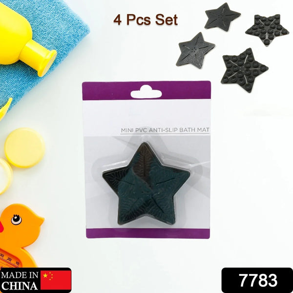 Mini Pvc Anti - Slip Bat Mat Non Slip Baby Bath Mats, Mini Child Safety Anti Slip Shower Mats Star Shaped for Kids (4 pc Set) - justgrabit.in | Just Grab It