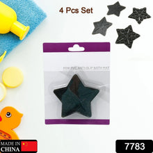Mini Pvc Anti - Slip Bat Mat Non Slip Baby Bath Mats, Mini Child Safety Anti Slip Shower Mats Star Shaped for Kids (4 pc Set) - justgrabit.in | Just Grab It