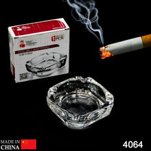 Glass Brunswick Crystal Quality Cigar Cigarette Ashtray Round Tabletop for Home Office Indoor Outdoor Home Decor - justgrabit.in | Just Grab It
