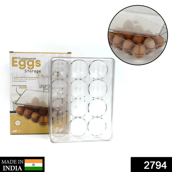 12 Cavity Egg Storage Box For Holding And Placing Eggs Easily And Firmly. - Justgrabit Inc.