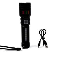 Led Torch High Lumens Fast Charging Flashlight / Torch with Far & Near Zoom (1 Pc) - Justgrabit Inc.