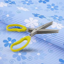 Multifunction Vegetable Stainless Steel Herbs Scissor with 5 Blades (1 Pc) - justgrabit.in | Just Grab It