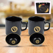 Hide & Seek Ceramic Tea / cups With Round Serving Bowl (4 Pcs set) - justgrabit.in | Just Grab It