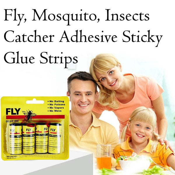 Fly, Mosquito & Insect Catcher Adhesive Sticky Glue Strips - justgrabit.in | Just Grab It