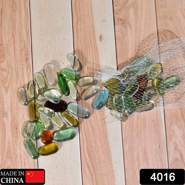 Glass Gem Stone, Flat Round Marbles Pebbles for Vase Fillers, Attractive pebbles for Aquarium Fish Tank. - Justgrabit Inc.