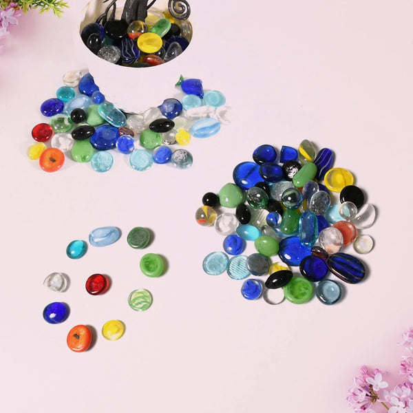 Multi - Color Decorative Stone for Garden / Lawn / Aquarium Fish Tank Gravel / Flower Pots Decoration Pebbles for Fish Bowl & All Purpose Attractive Stone Set - justgrabit.in | Just Grab It