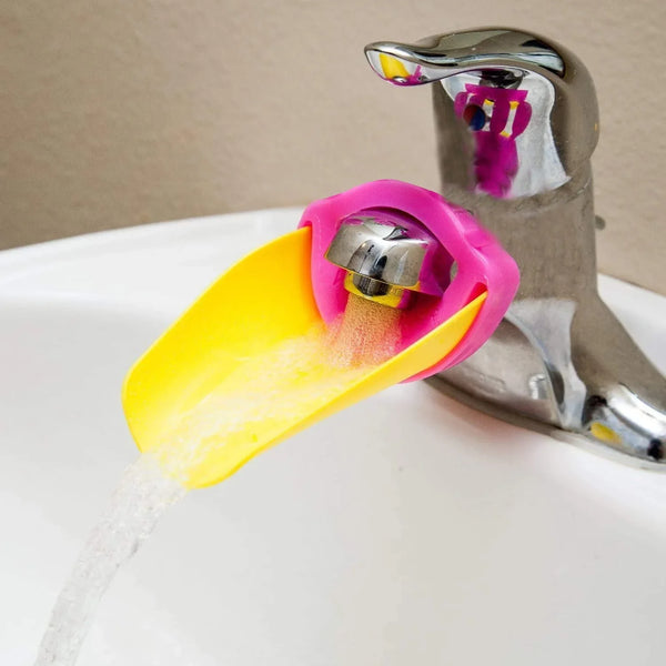 Faucet Extender | Easy Use for Hand Washing for Kids, Toddlers, Babies and Children | Silicone Sink Handle Extender | Fun Hand - Washing Solution | Cute Duck Mouth Design Wash Helper Bathroom Sink for Babies and Children (1 Pc) - justgrabit.in | Just Grab It