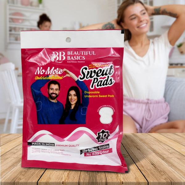 Underarms Sweat Pads Disposable Highly Absorbent Pads Cotton (Pack of 10) - justgrabit.in | Just Grab It