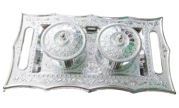 Multipurpose Decorative Multi Storage Mukhwas Dani / Serving Tray - Justgrabit Inc.