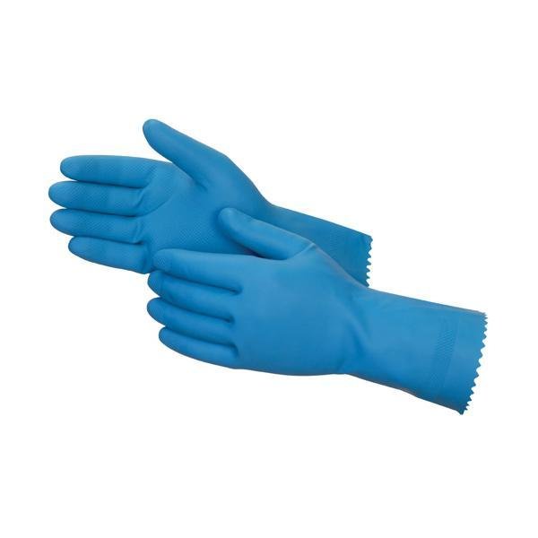 Cut Glove Reusable Rubber Hand Gloves (Blue) - 1 pc - justgrabit.in | Just Grab It