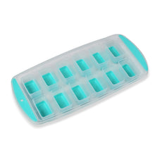 12 - Grid Silicone Ice Cube Tray - Food - Grade Square Ice Maker, Easy Release Bottom - justgrabit.in | Just Grab It