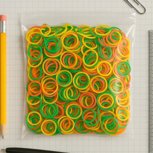 Multicolor Rubber Bands (Elastic & Reusable, Office & Home), Hair accessories - justgrabit.in | Just Grab It