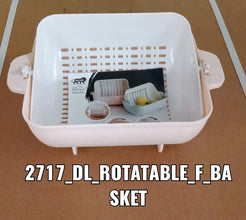 Multifunctional BPA Free Double Layered Plastic Rotatable Strainer Basket (Multicolor) - Justgrabit Inc.