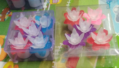 Decoration Candles/Led Diwali Decor Lotus Flower Candle, Diwali (5 Pc) - justgrabit.in | Just Grab It