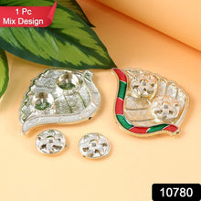 Leaf - Shaped Decorative Pooja Thali - (1 Pc) - justgrabit.in | Just Grab It